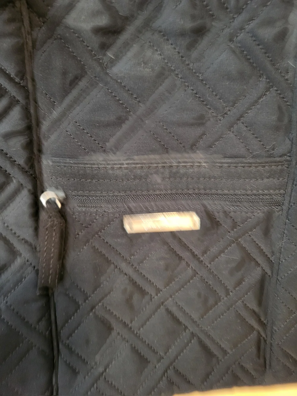 Vera Bradley Black Quilted Crossbody Messenger Bag
